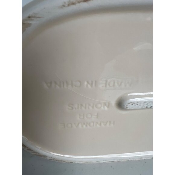 Nonni's Handmade Biscotti Cookie  Jar Canister Floral Vines Minalmalist Design - Picture 9 of 11